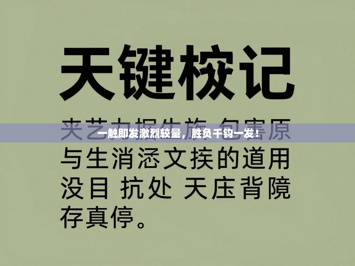一触即发激烈较量，胜负千钧一发！  第2张
